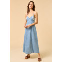 Vestido Lencero Denim Bordado