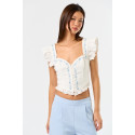 Corset Bordado Blanco