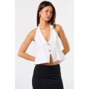Top Chaleco Halter - Blanco