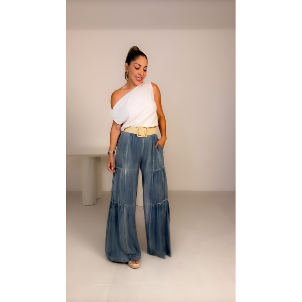 Blusa One Shoulder - Blanco