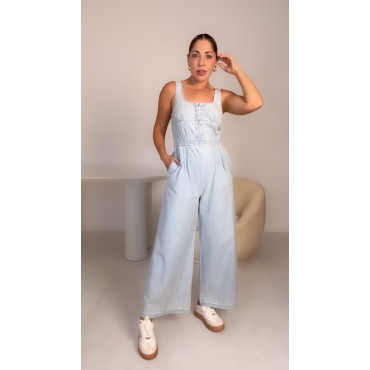 Enterizo Denim con Broches