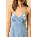 Vestido Lencero Denim Bordado