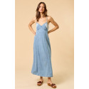 Vestido Lencero Denim Bordado
