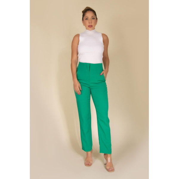 PANTALÓN TALLE ALTO VERDE
