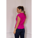 BLUSA PLISADA FUCSIA